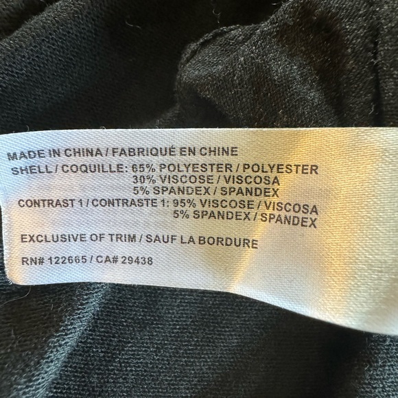 NWT Anama black and gray key hole short sleeve top size large - Picture 5 of 7